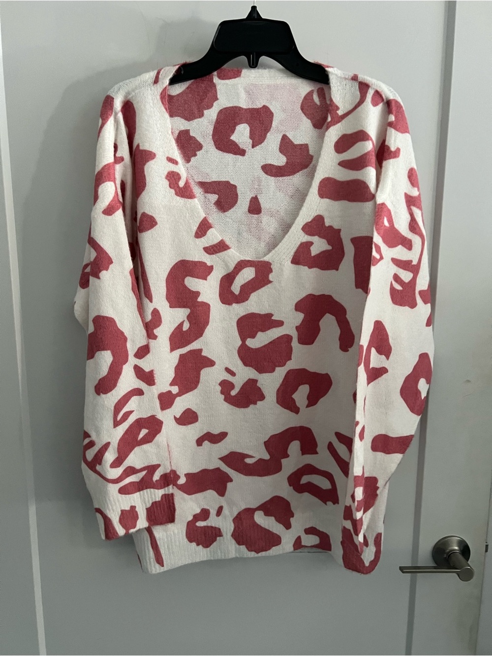 V-Neck Animal Print Sweater
